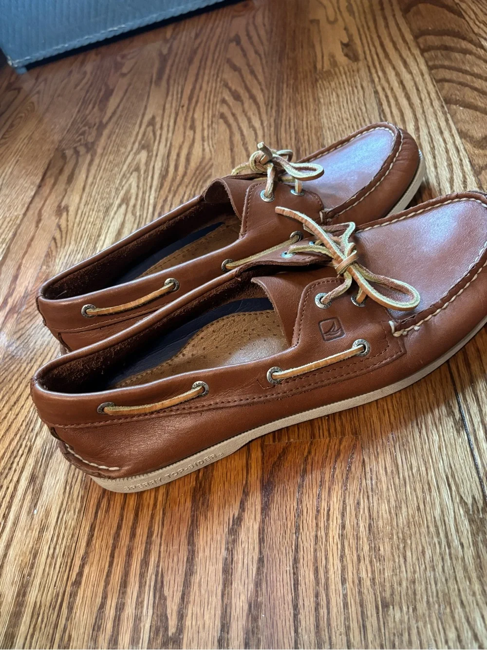 Sperry Top-Sider Authentic Original Brown Leather Boat Shoes Men's 13